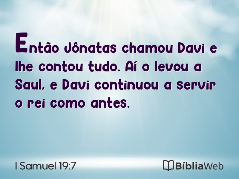 I Samuel 19:7 em imagem para compartilhar