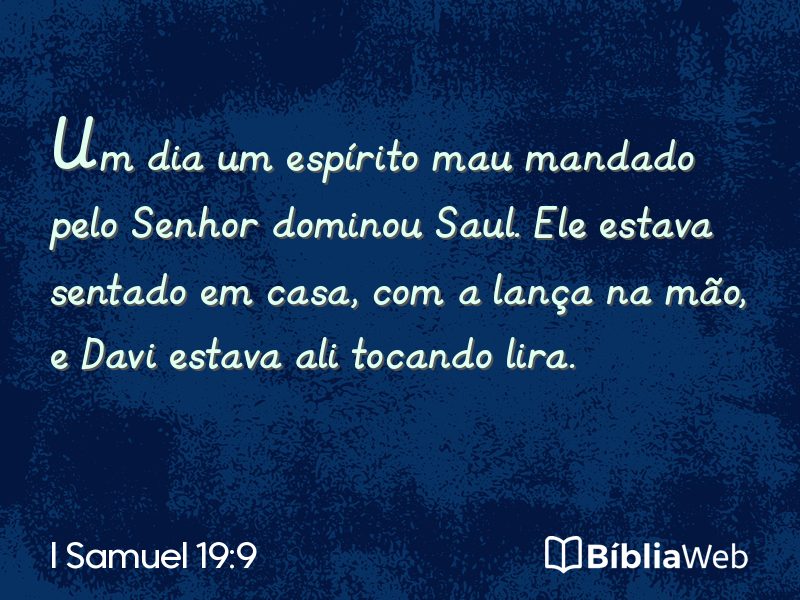 I Samuel 19:9 em imagem para compartilhar