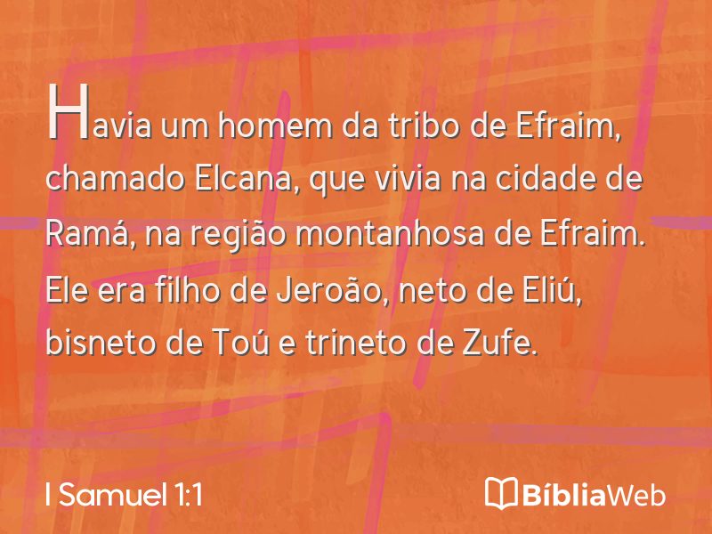 I Samuel 1:1 em imagem para compartilhar