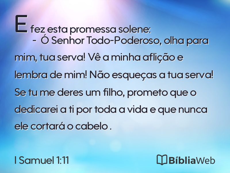 I Samuel 1:11 em imagem para compartilhar