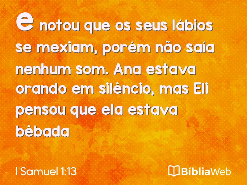 I Samuel 1:13 em imagem para compartilhar