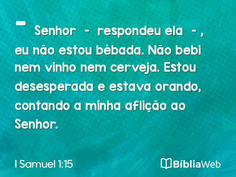 I Samuel 1:15 em imagem para compartilhar
