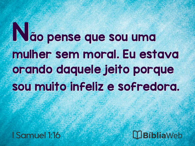 I Samuel 1:16 em imagem para compartilhar