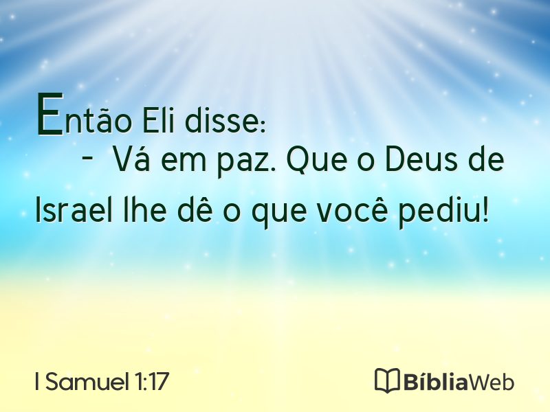 I Samuel 1:17 em imagem para compartilhar
