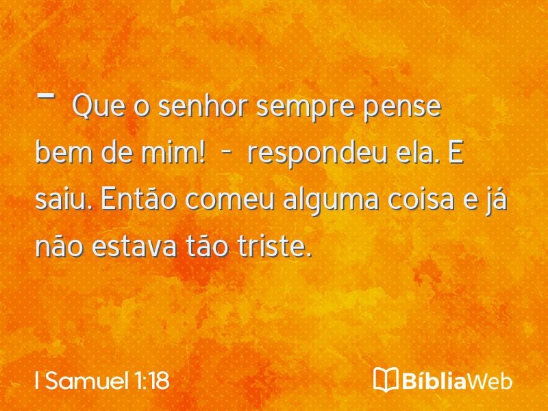 I Samuel 1:18 em imagem para compartilhar