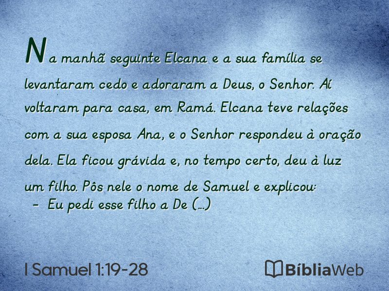 I Samuel 1:19-28 em imagem para compartilhar