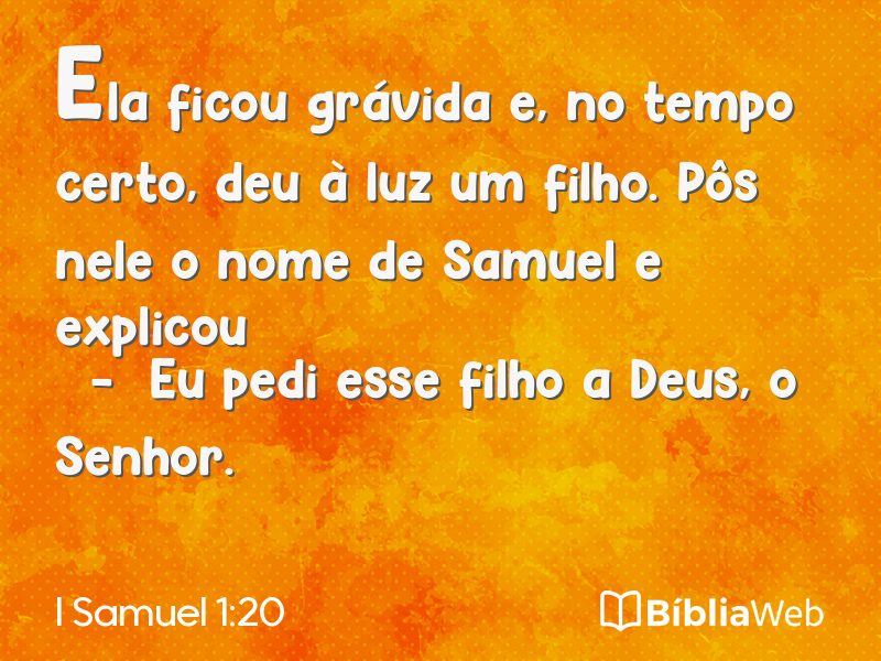 I Samuel 1:20 em imagem para compartilhar
