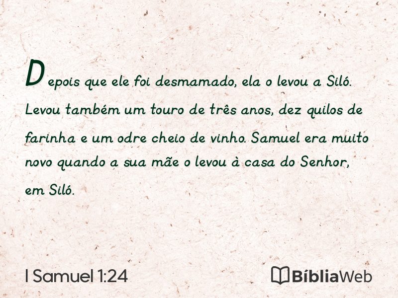 I Samuel 1:24 em imagem para compartilhar