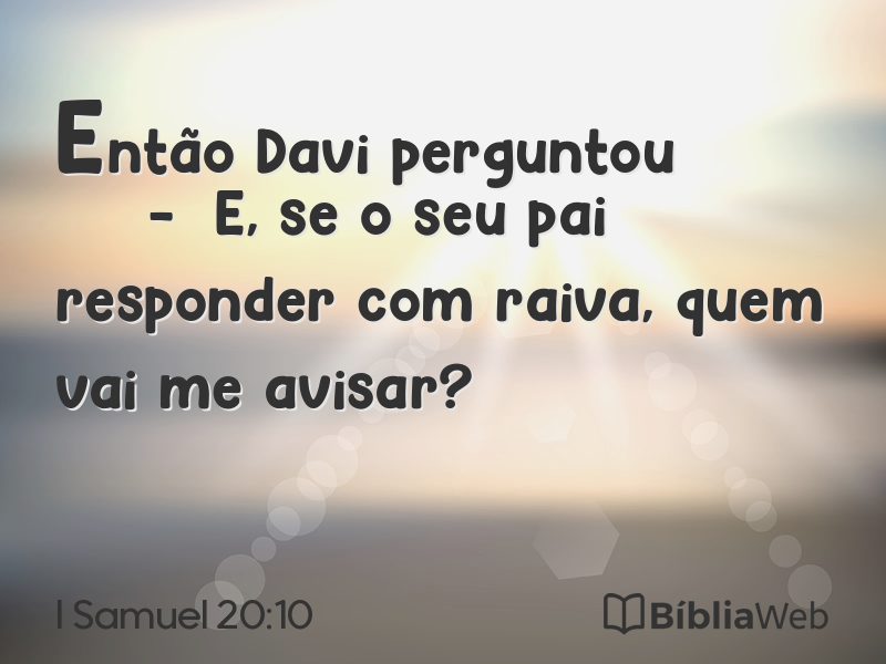I Samuel 20:10 em imagem para compartilhar