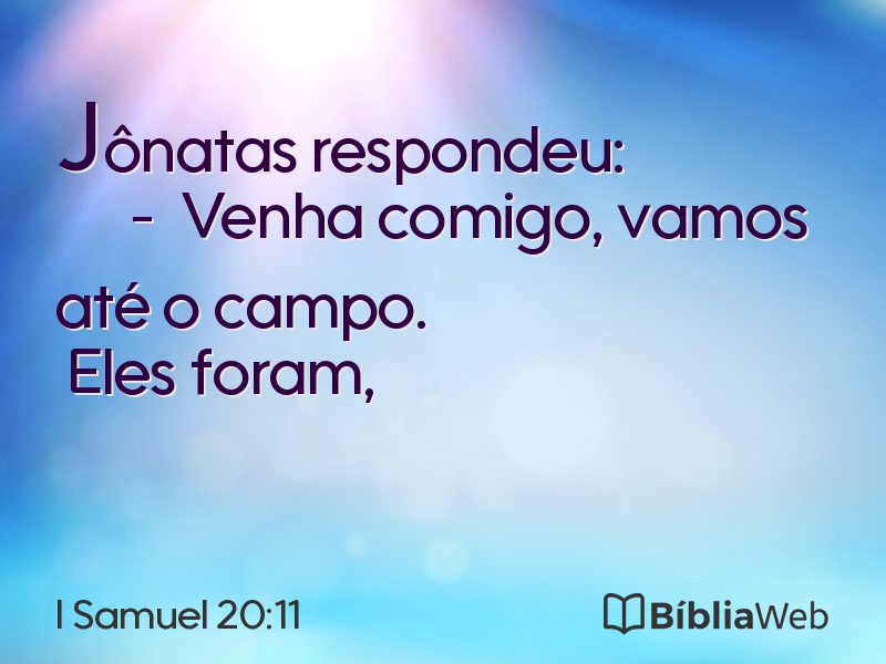 I Samuel 20:11 em imagem para compartilhar