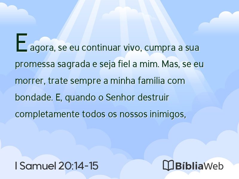 I Samuel 20:14-15 em imagem para compartilhar