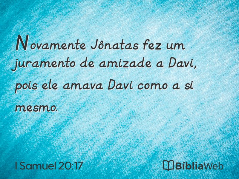 I Samuel 20:17 em imagem para compartilhar