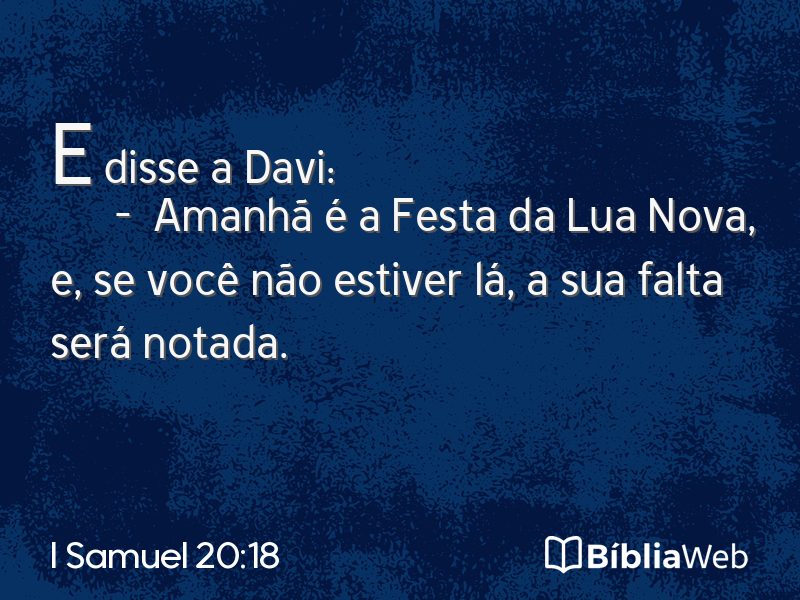 I Samuel 20:18 em imagem para compartilhar