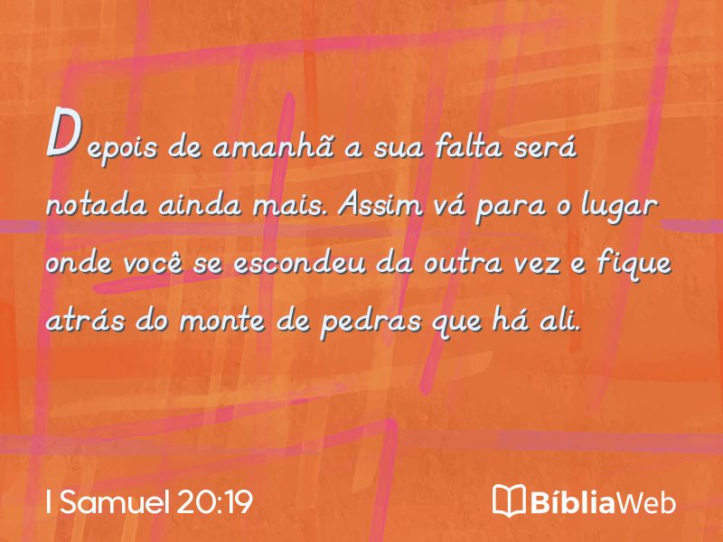 I Samuel 20:19 em imagem para compartilhar