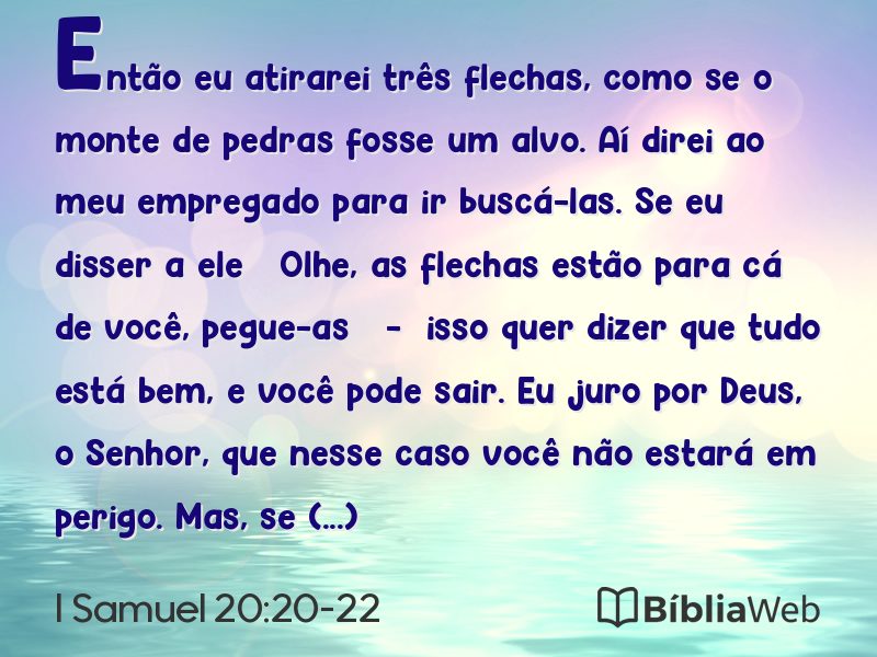 I Samuel 20:20-22 em imagem para compartilhar