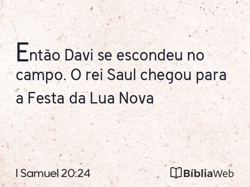 I Samuel 20:24 em imagem para compartilhar