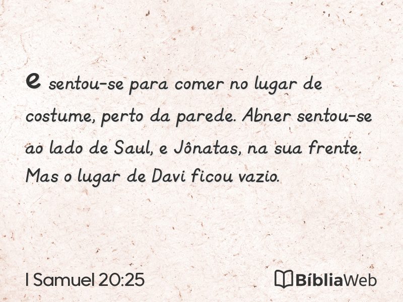 I Samuel 20:25 em imagem para compartilhar