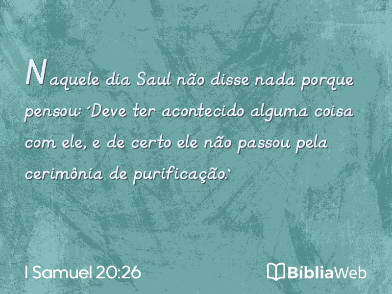 I Samuel 20:26 em imagem para compartilhar