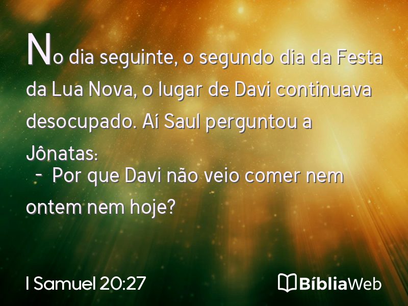 I Samuel 20:27 em imagem para compartilhar