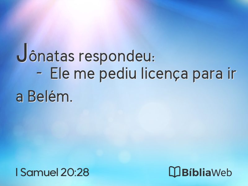 I Samuel 20:28 em imagem para compartilhar