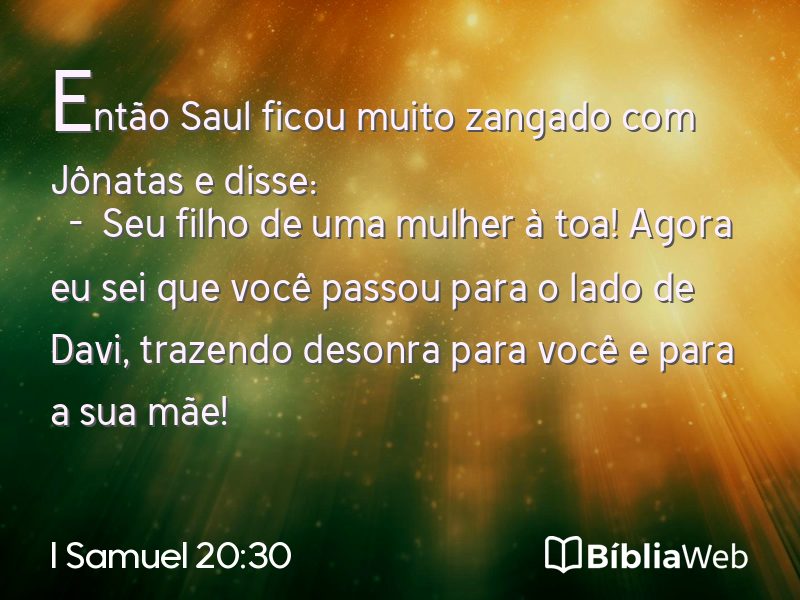 I Samuel 20:30 em imagem para compartilhar