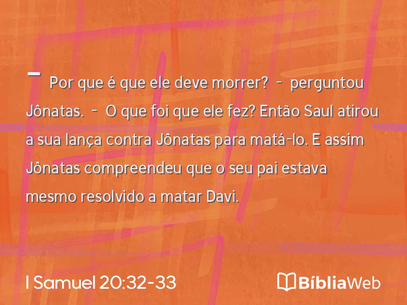 I Samuel 20:32-33 em imagem para compartilhar