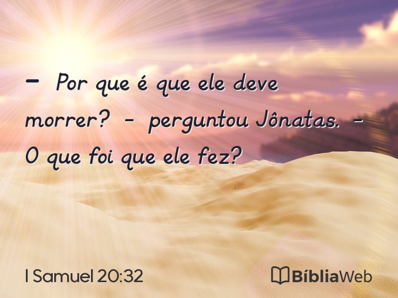 I Samuel 20:32 em imagem para compartilhar