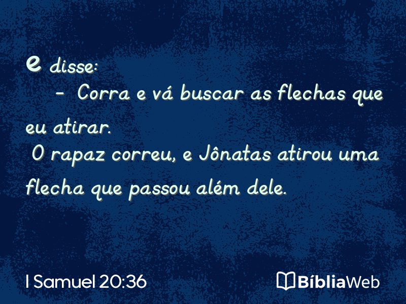 I Samuel 20:36 em imagem para compartilhar