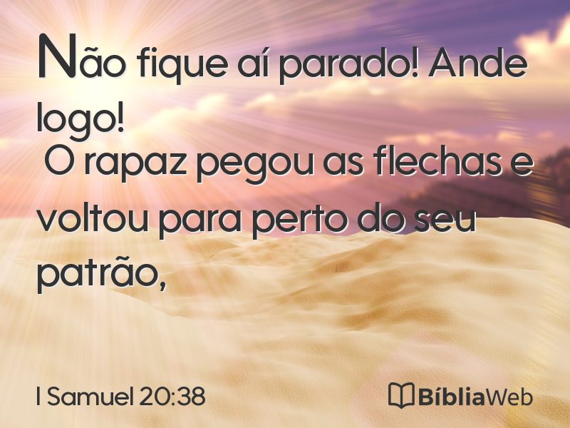 I Samuel 20:38 em imagem para compartilhar