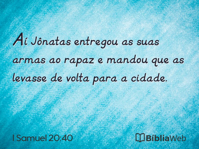 I Samuel 20:40 em imagem para compartilhar