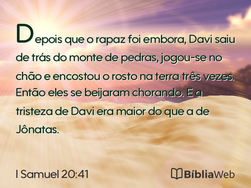 I Samuel 20:41 em imagem para compartilhar