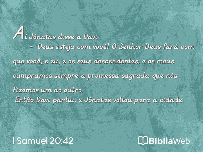 I Samuel 20:42 em imagem para compartilhar