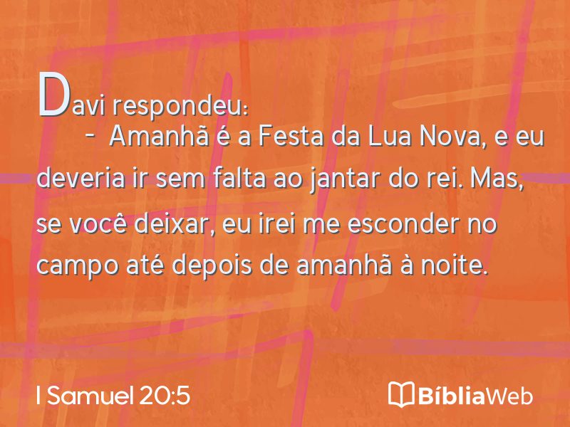 I Samuel 20:5 em imagem para compartilhar