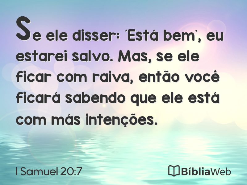 I Samuel 20:7 em imagem para compartilhar