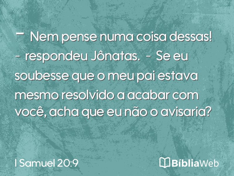 I Samuel 20:9 em imagem para compartilhar