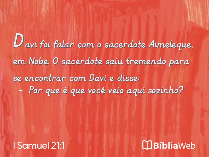 I Samuel 21:1 em imagem para compartilhar