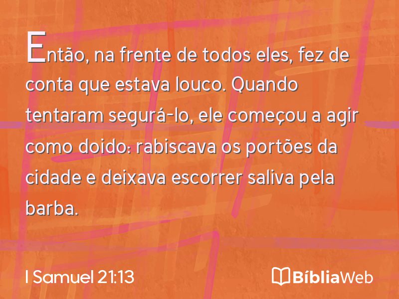 I Samuel 21:13 em imagem para compartilhar