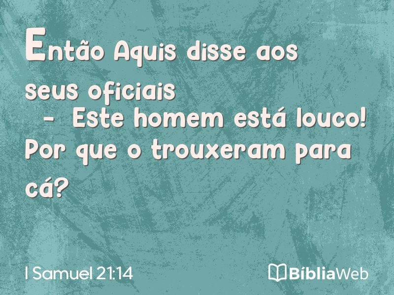 I Samuel 21:14 em imagem para compartilhar