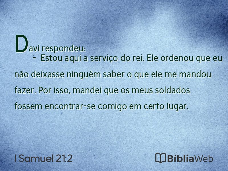 I Samuel 21:2 em imagem para compartilhar