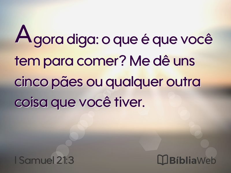 I Samuel 21:3 em imagem para compartilhar