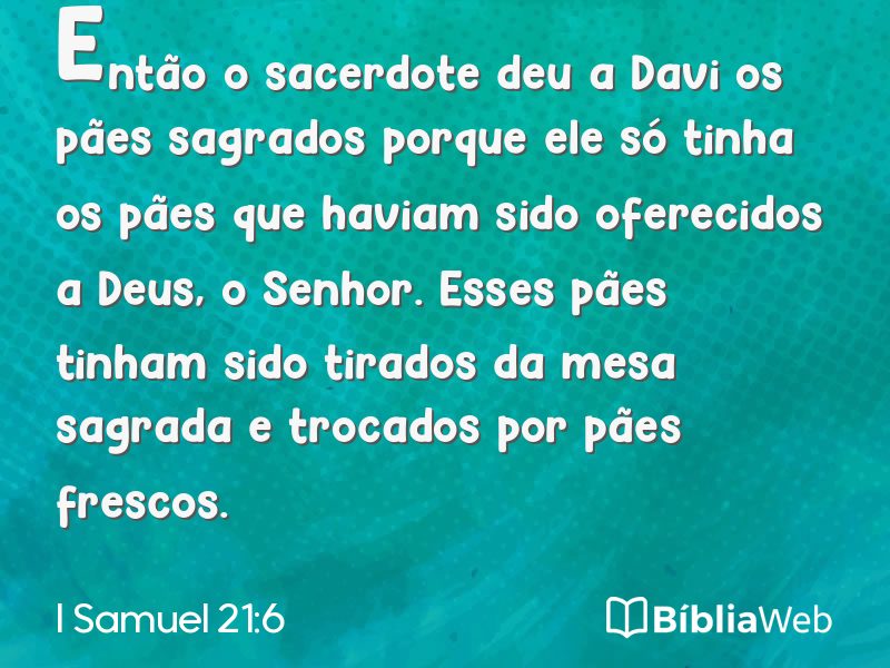 I Samuel 21:6 em imagem para compartilhar