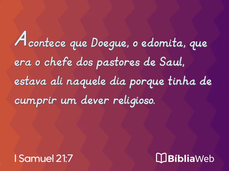 I Samuel 21:7 em imagem para compartilhar
