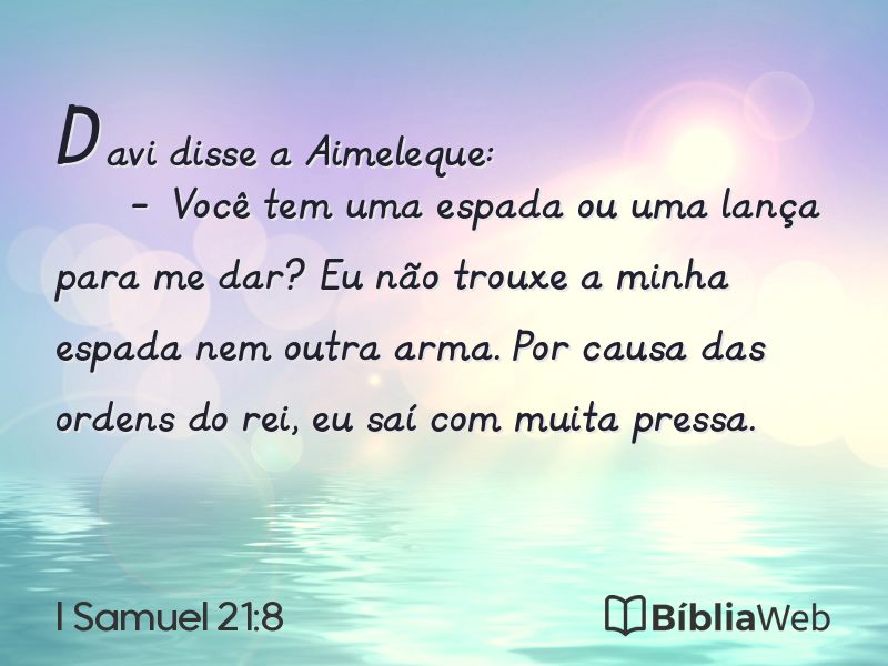 I Samuel 21:8 em imagem para compartilhar
