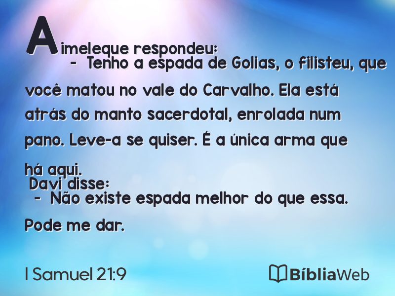 I Samuel 21:9 em imagem para compartilhar