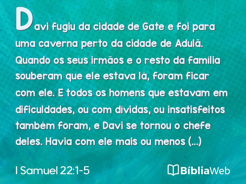 I Samuel 22:1-5 em imagem para compartilhar