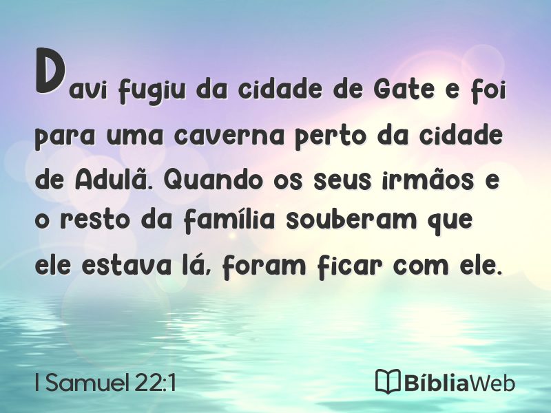 I Samuel 22:1 em imagem para compartilhar
