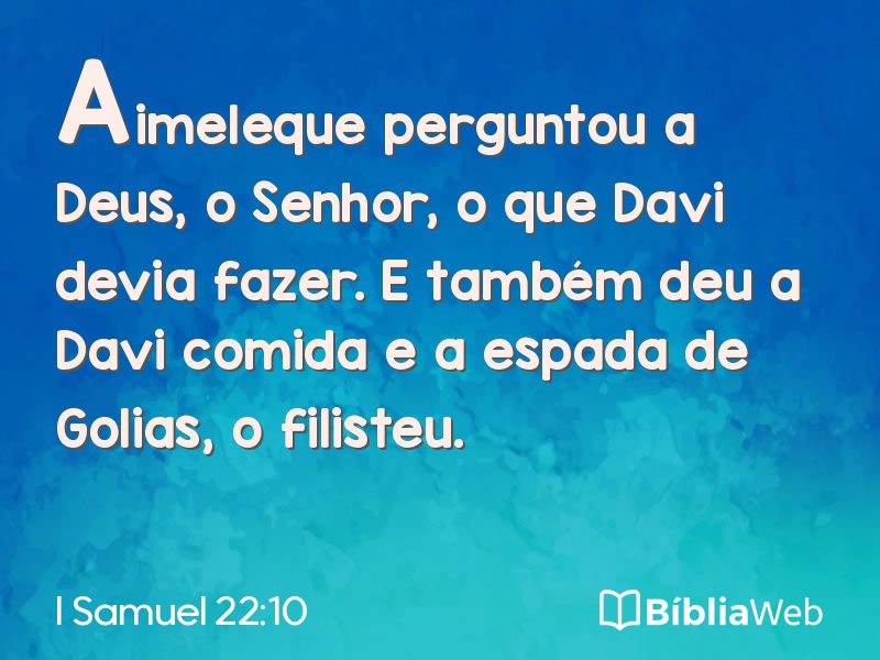 I Samuel 22:10 em imagem para compartilhar