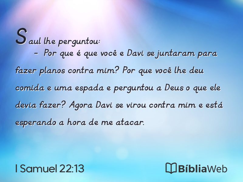 I Samuel 22:13 em imagem para compartilhar