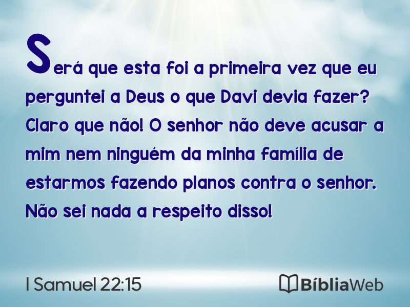 I Samuel 22:15 em imagem para compartilhar
