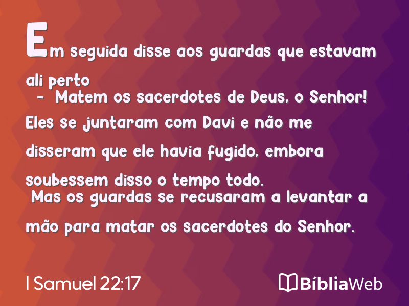 I Samuel 22:17 em imagem para compartilhar
